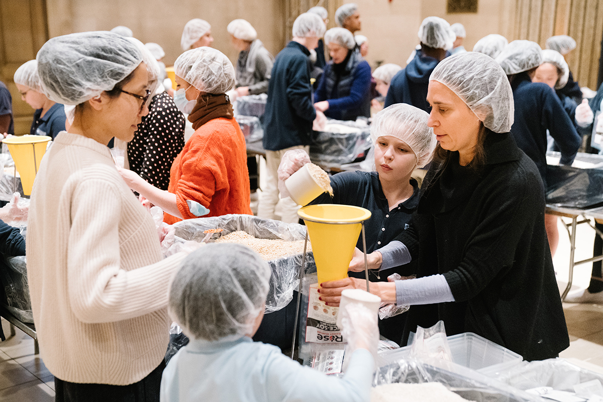 Rise Against Hunger food packing event