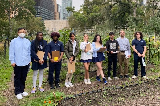 Students on a farm