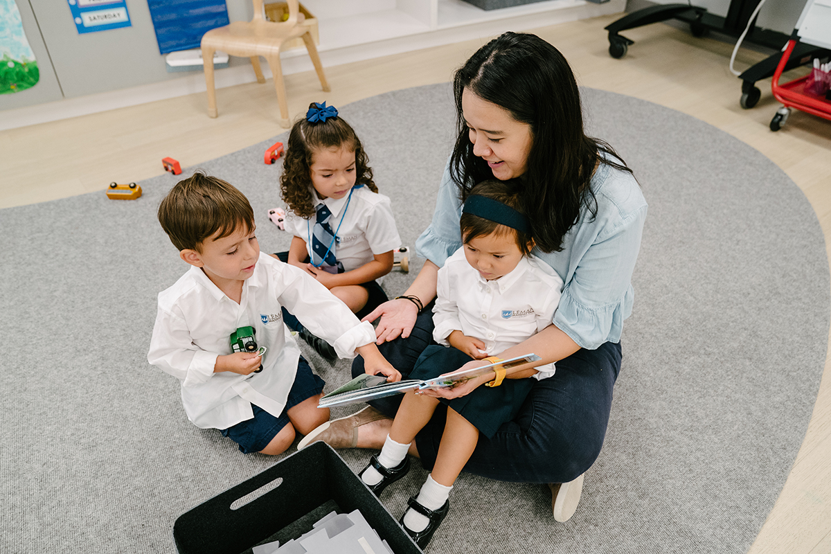 Teacher reading to students